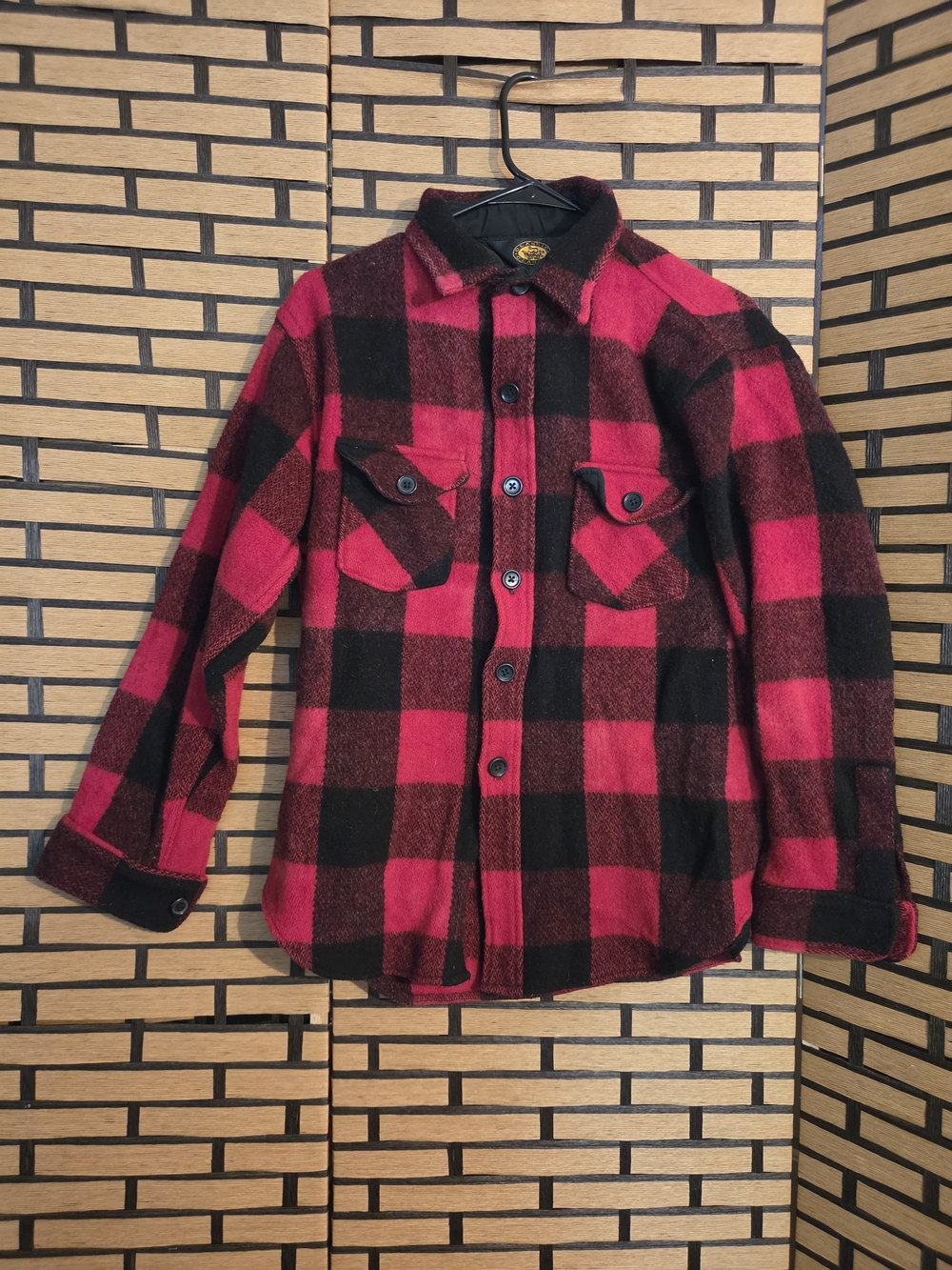 Woolrich Men's Red & Black Buffalo Plaid Shirt Jacket